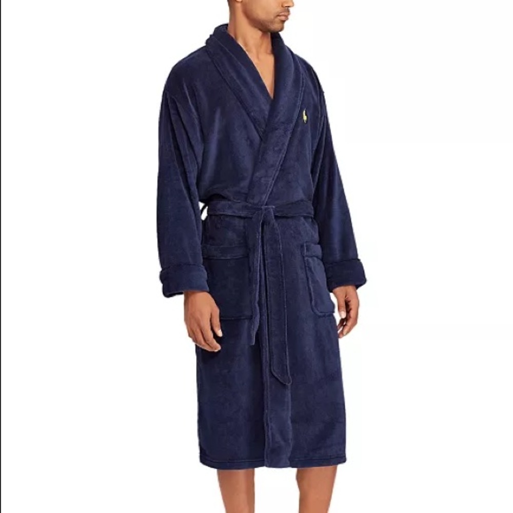 Ralph Lauren Men's Cotton Velour Robe L/ XL - NEW